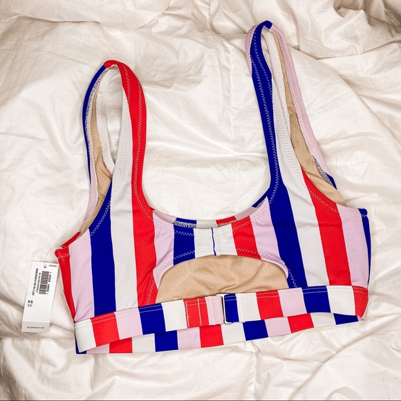 NWT Scoop neck striped bikini top - Picture 3 of 3